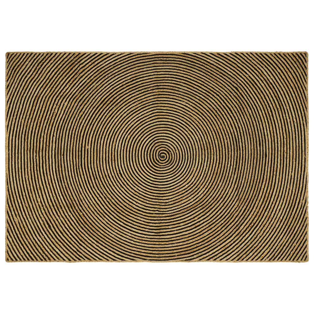 Kilimas Natūrali ir juoda 160 x 230 cm Džiutas