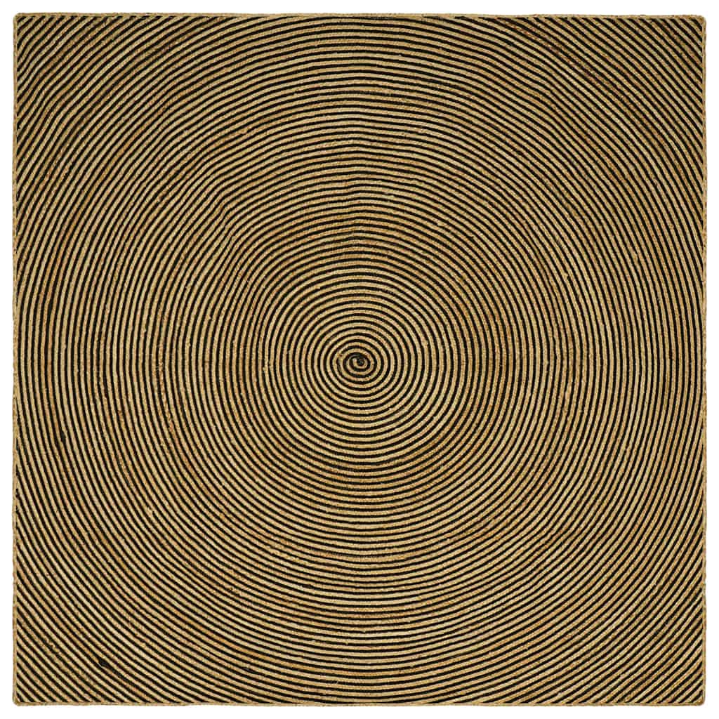 Kilimas Natūrali ir juoda 200 x 200 cm Džiutas