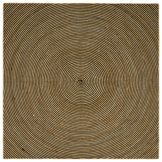 Kilimas Natūrali ir juoda 300 x 300 cm Džiutas