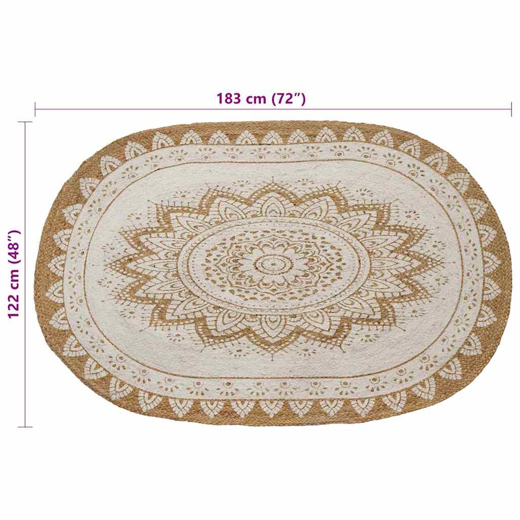 Kilimas Ruda 122 x 183 cm Džiutas