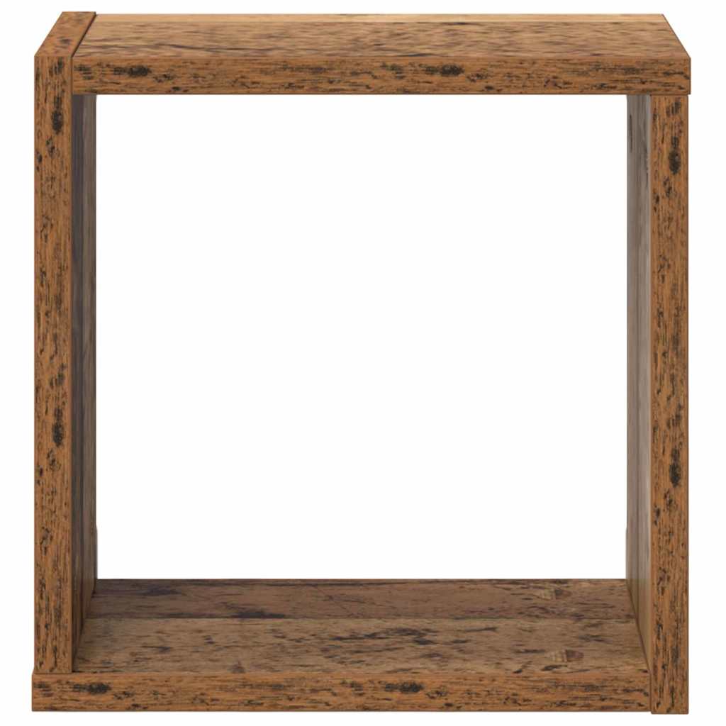Sieninės lentynos su lentyna 2 pcs Sena mediena 26 x 15 x 26 cm