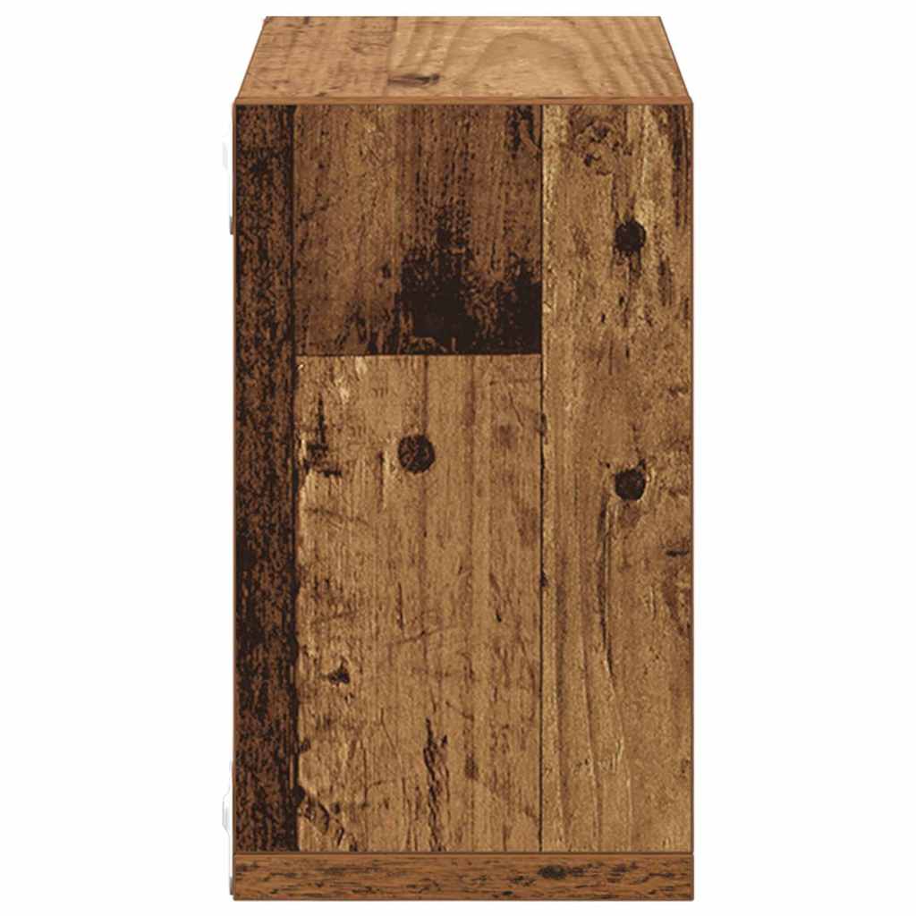 Sieninės lentynos su lentyna 2 pcs Sena mediena 26 x 15 x 26 cm