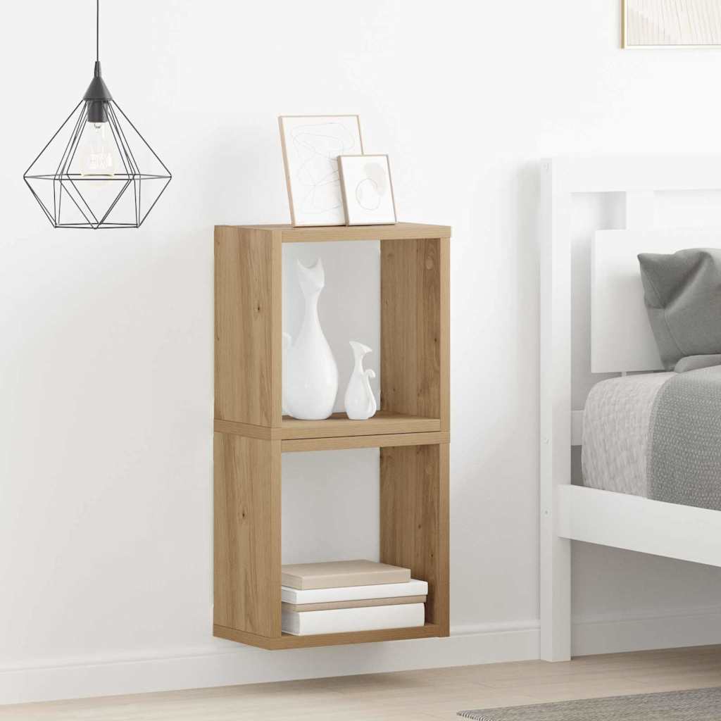 Sieninės lentynos 2 pcs artisano ąžuolo 26 x 15 x 26 cm