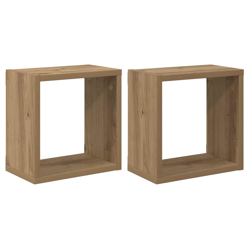 Sieninės lentynos 2 pcs artisano ąžuolo 26 x 15 x 26 cm