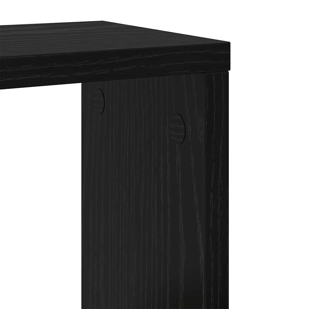 Sieninės lentynos 2 pcs Juodas ąžuolas 26 x 15 x 26 cm