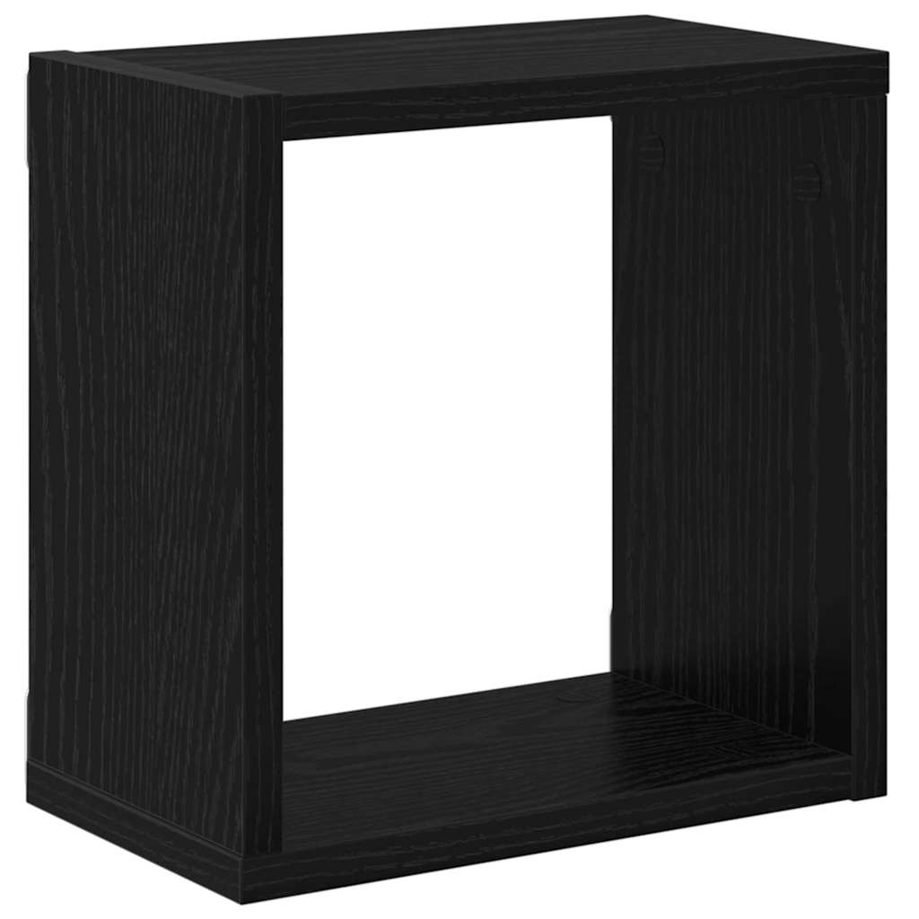 Sieninės lentynos 2 pcs Juodas ąžuolas 26 x 15 x 26 cm