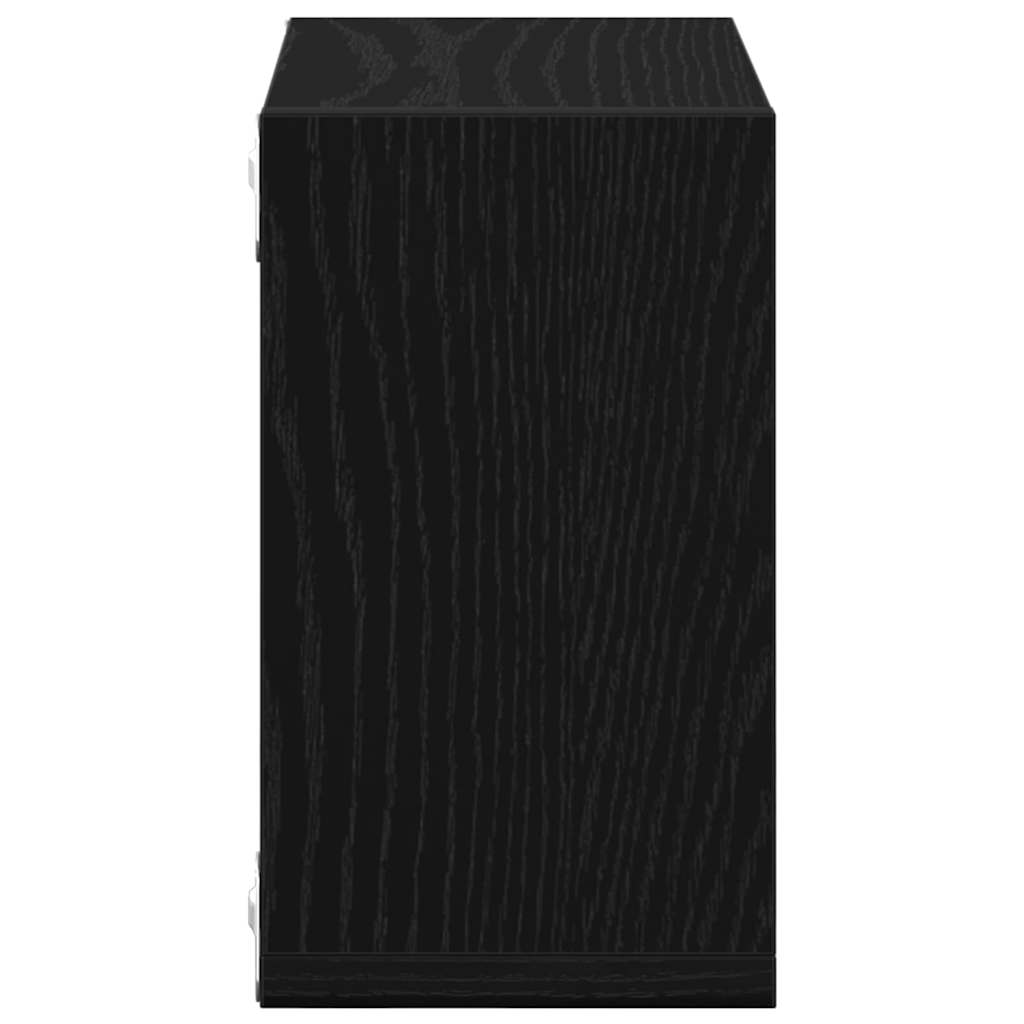 Sieninės lentynos 2 pcs Juodas ąžuolas 26 x 15 x 26 cm