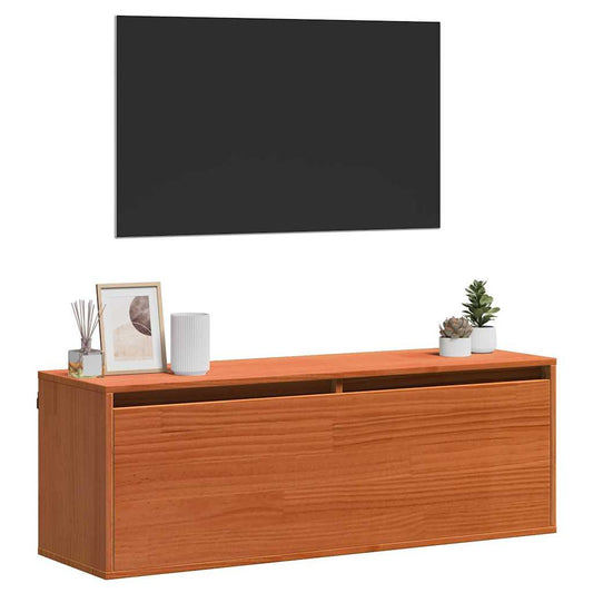 Sieninė spintelė su lentyna Vaško ruda 100 x 30 x 35 cm