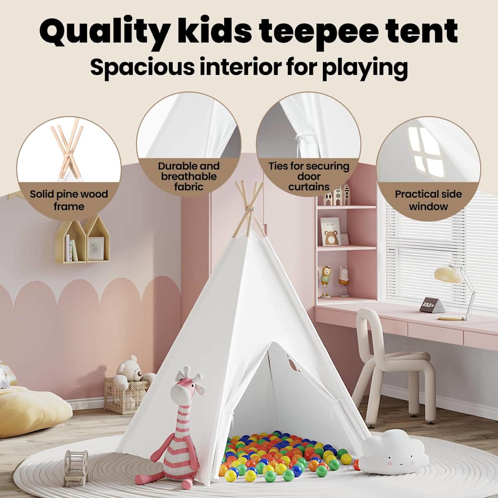 Teepee palapinė Kita Balta Vidutinė Poliesteris