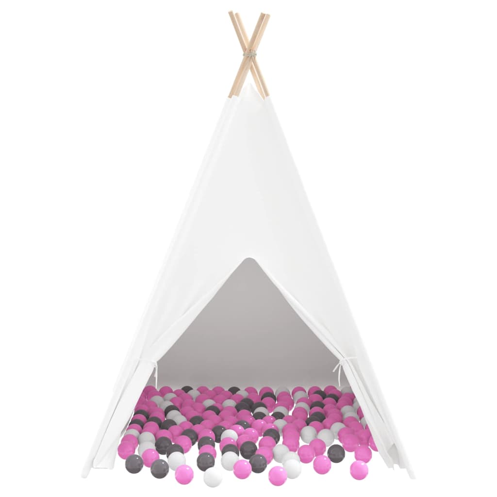 Tipi palapinė Balta, pilka, rožinė L Medvilnės drobė