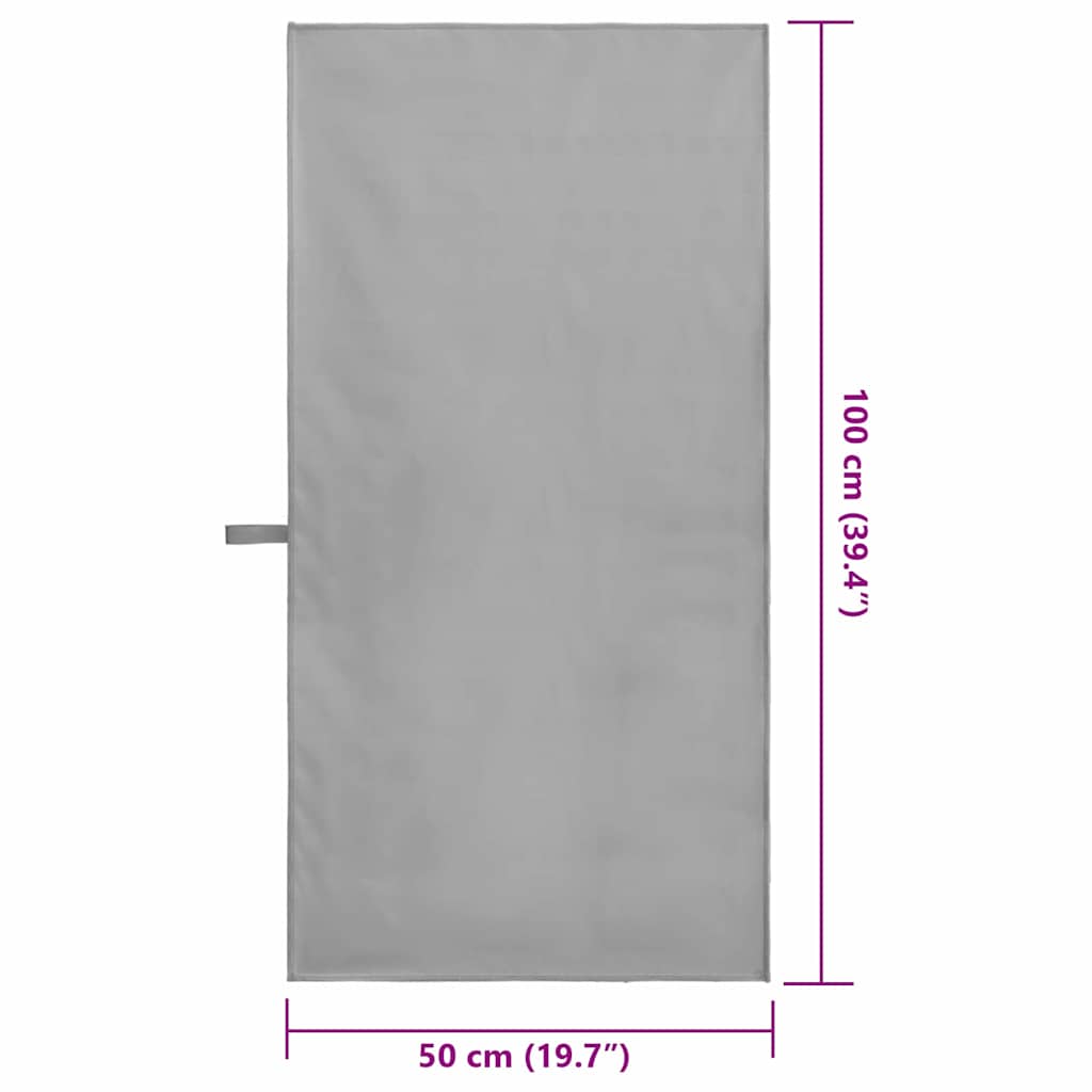 Sportiniai rankšluosčiai 2 pcs Tamsiai pilka 100 x 50 cm