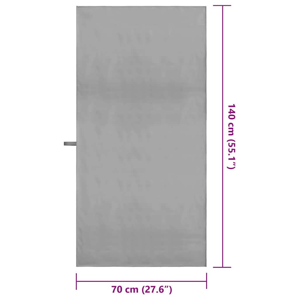 Sportiniai rankšluosčiai 2 pcs Tamsiai pilka 140 x 70 cm
