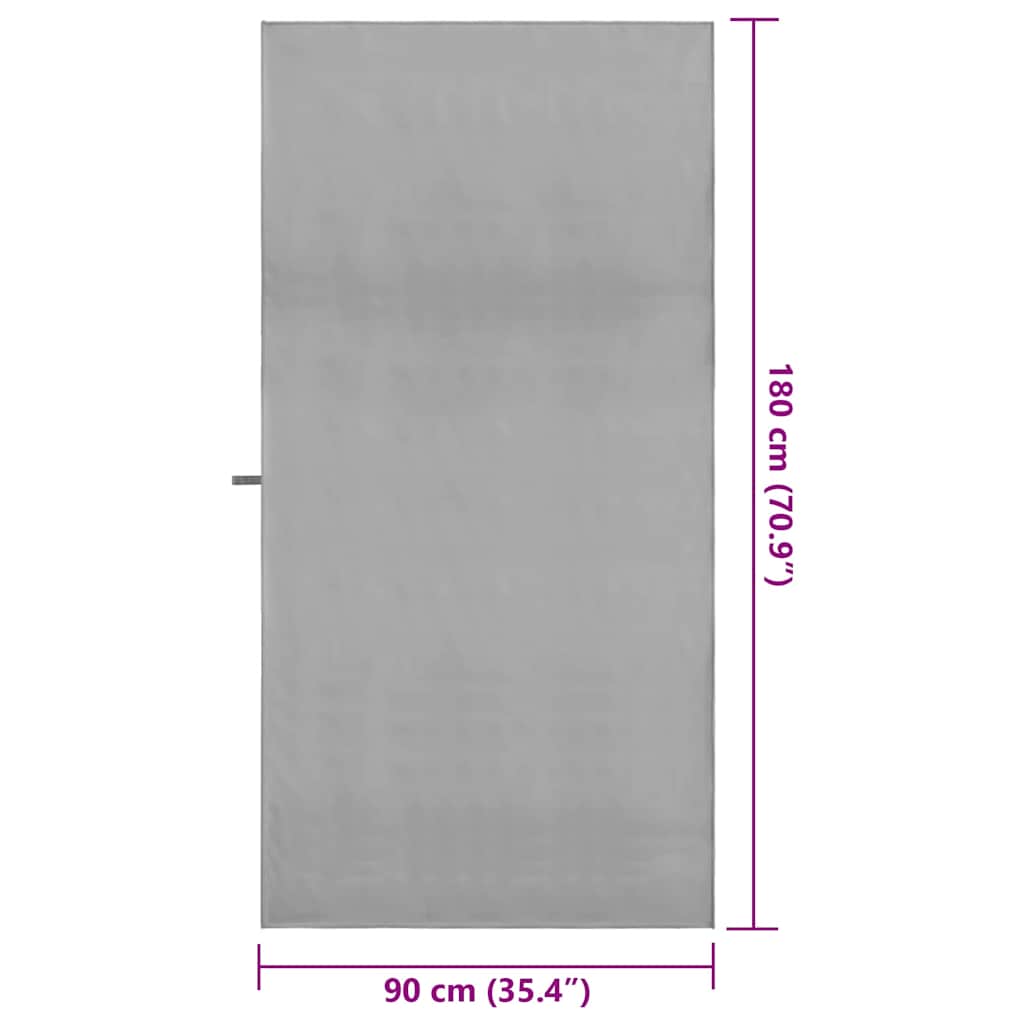 Sportiniai rankšluosčiai 2 pcs Tamsiai pilka 90 x 180 cm