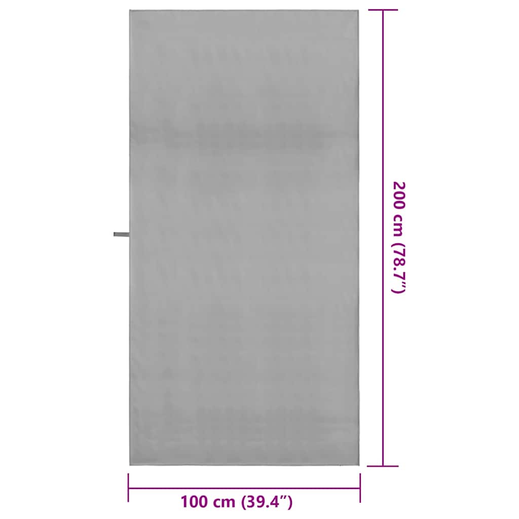 Sportiniai rankšluosčiai 2 pcs Tamsiai pilka 200 x 100 cm