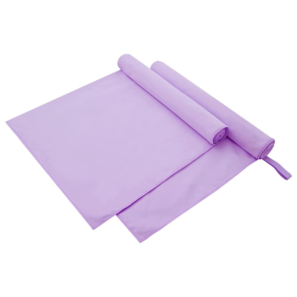 Sportiniai rankšluosčiai 2 pcs Violetinė 180 x 90 cm