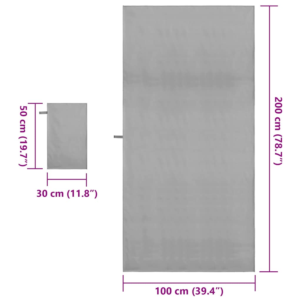 Sporto rankšluosčių rinkinys 2 pcs Tamsiai pilka audinys