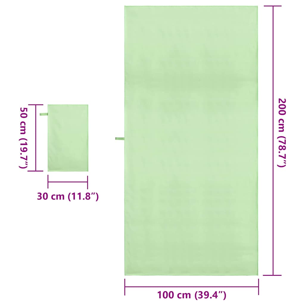 Sporto rankšluosčių rinkinys 2 pcs Žalia audinys