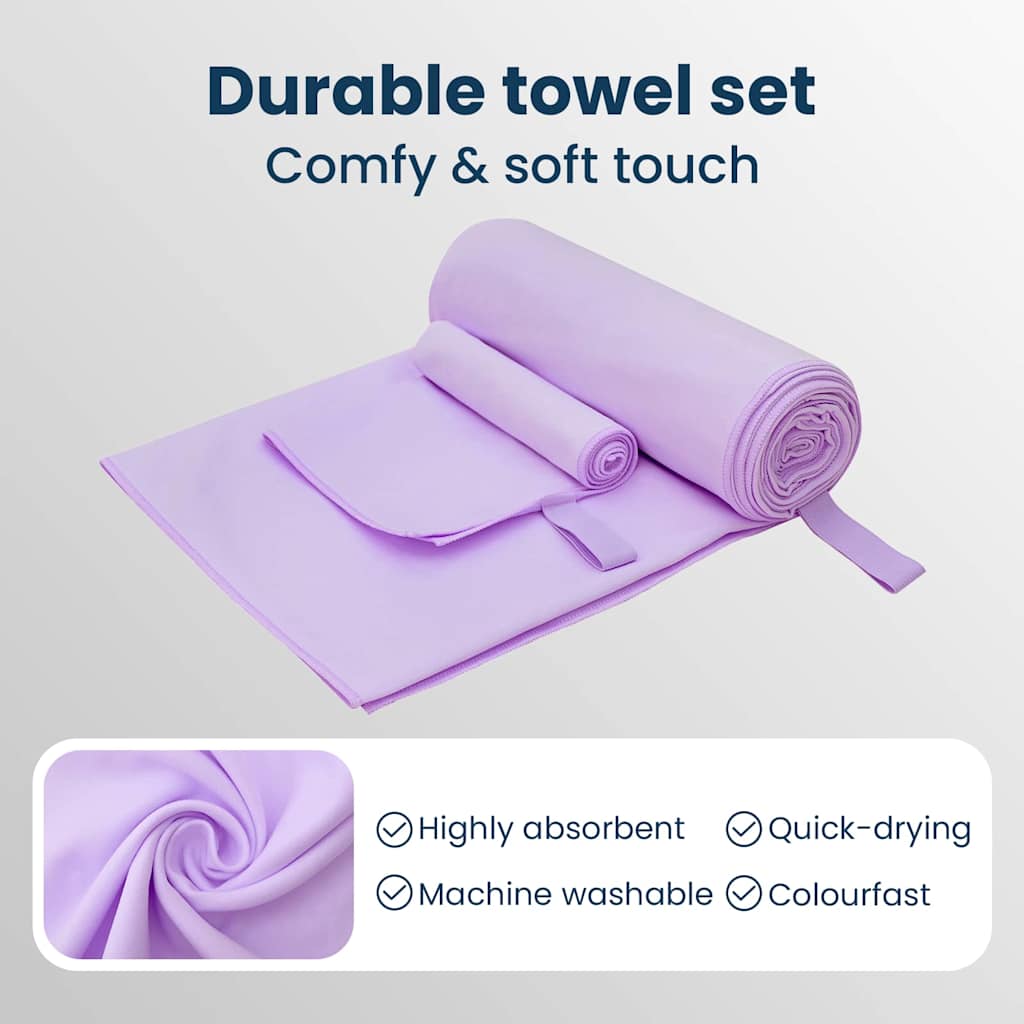 Sporto rankšluosčių rinkinys 2 pcs Violetinė audinys