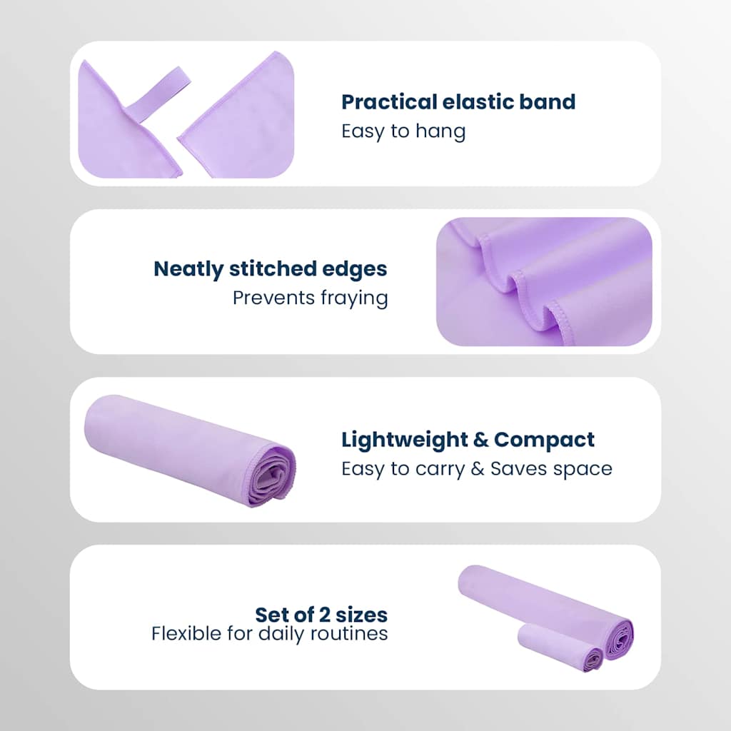 Sporto rankšluosčių rinkinys 2 pcs Violetinė audinys