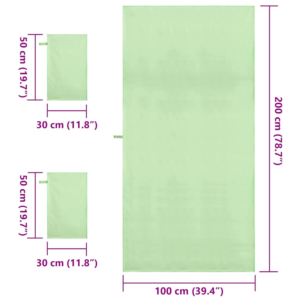 Sporto rankšluosčių rinkinys 3 pcs Žalia