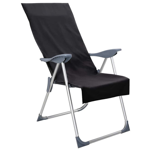 Lauko Kėdžių Rankšluosčiai 2 pcs Juoda 130 x 60 cm
