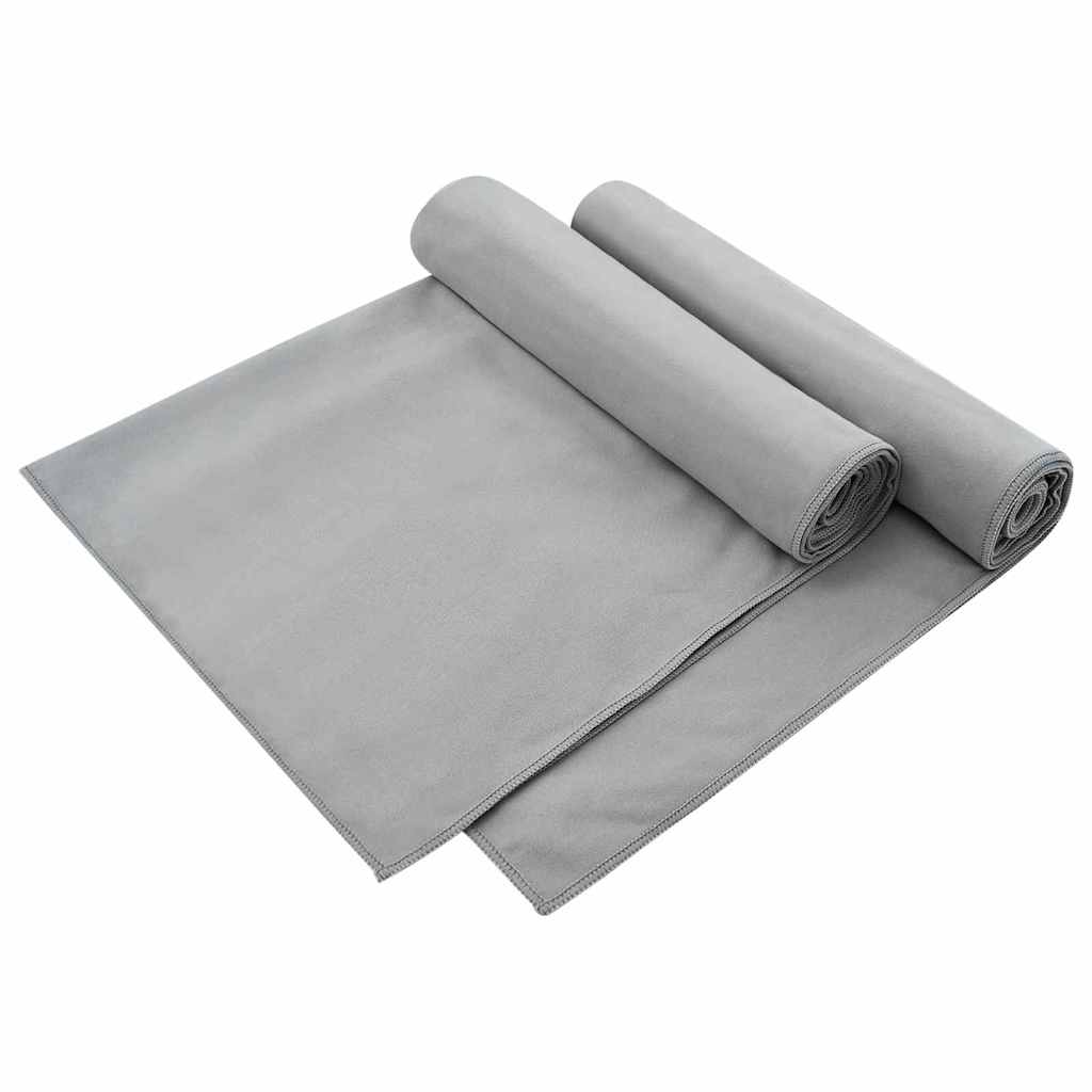 Lauko Kėdžių Rankšluosčiai 2 pcs Tamsiai pilka 130 x 60 cm