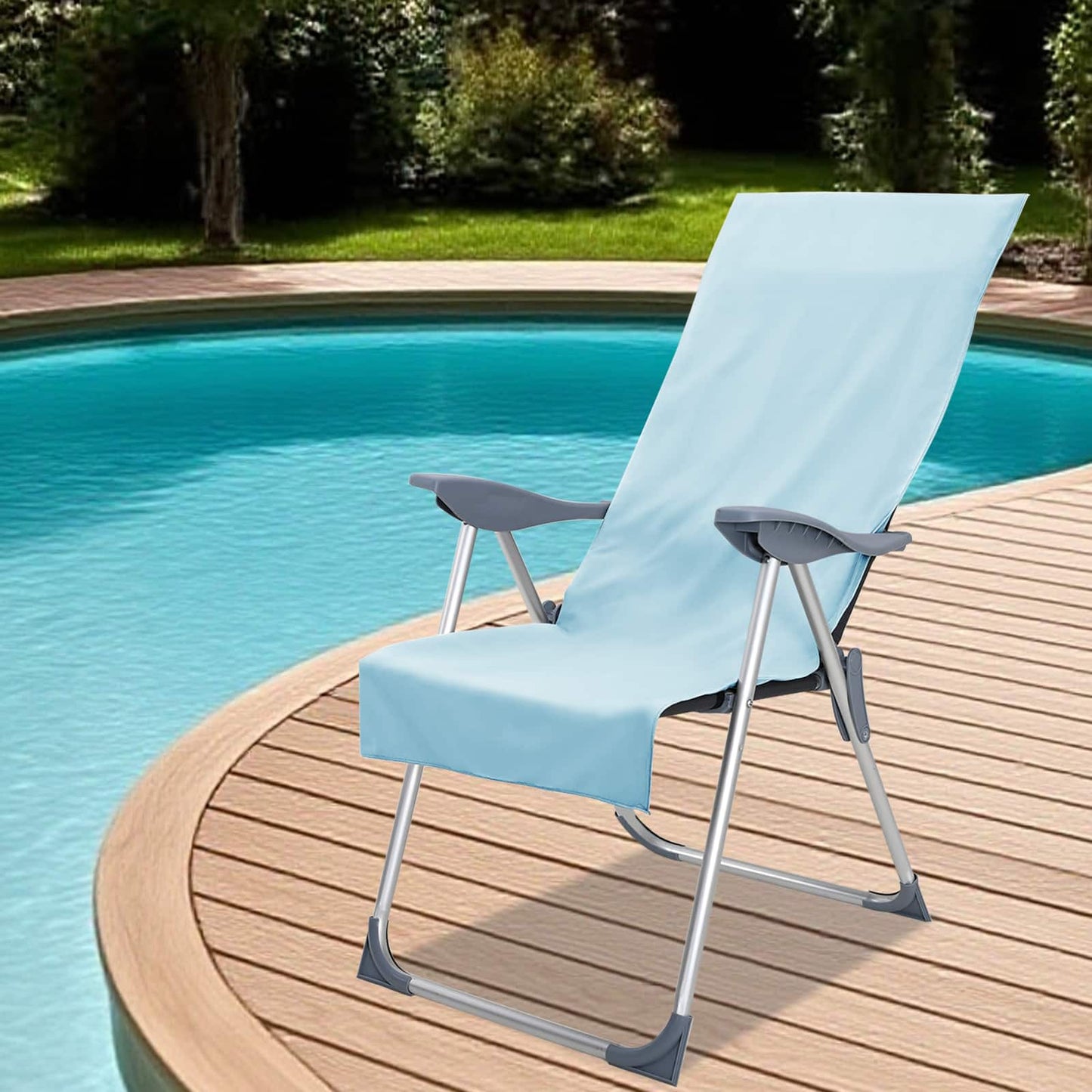 Lauko Kėdžių Rankšluosčiai 2 pcs Mėlyna 130 x 60 cm