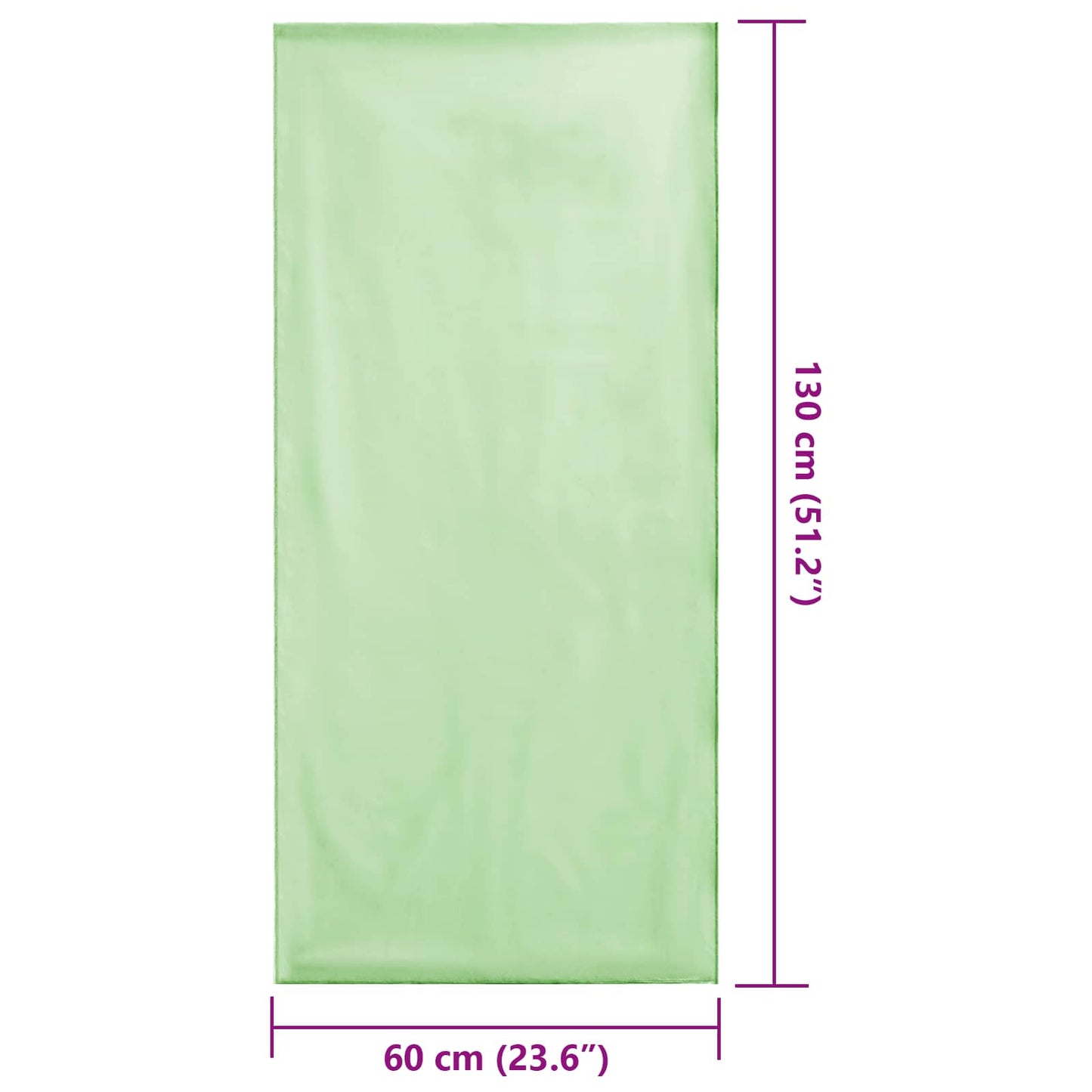 Lauko Kėdžių Rankšluosčiai 2 pcs Žalia 130 x 60 cm