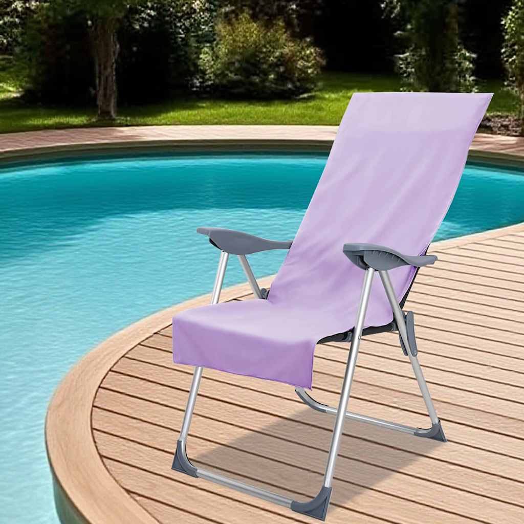 Lauko Kėdžių Rankšluosčiai 2 pcs Violetinė 130 x 60 cm