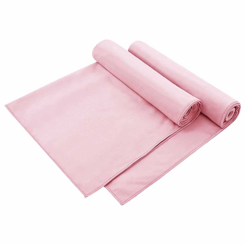 Lauko Kėdžių Rankšluosčiai 2 pcs Rožinė 130 x 60 cm