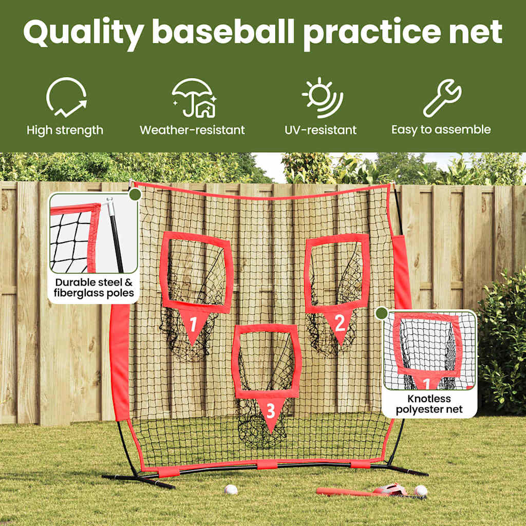 Beisbolas ir Softballas Juoda 214.5 x 89.5 x 181 cm Poliesteris
