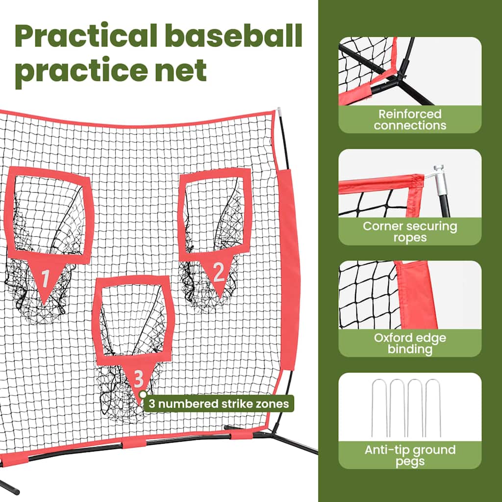 Beisbolas ir Softballas Juoda 214.5 x 89.5 x 181 cm Poliesteris