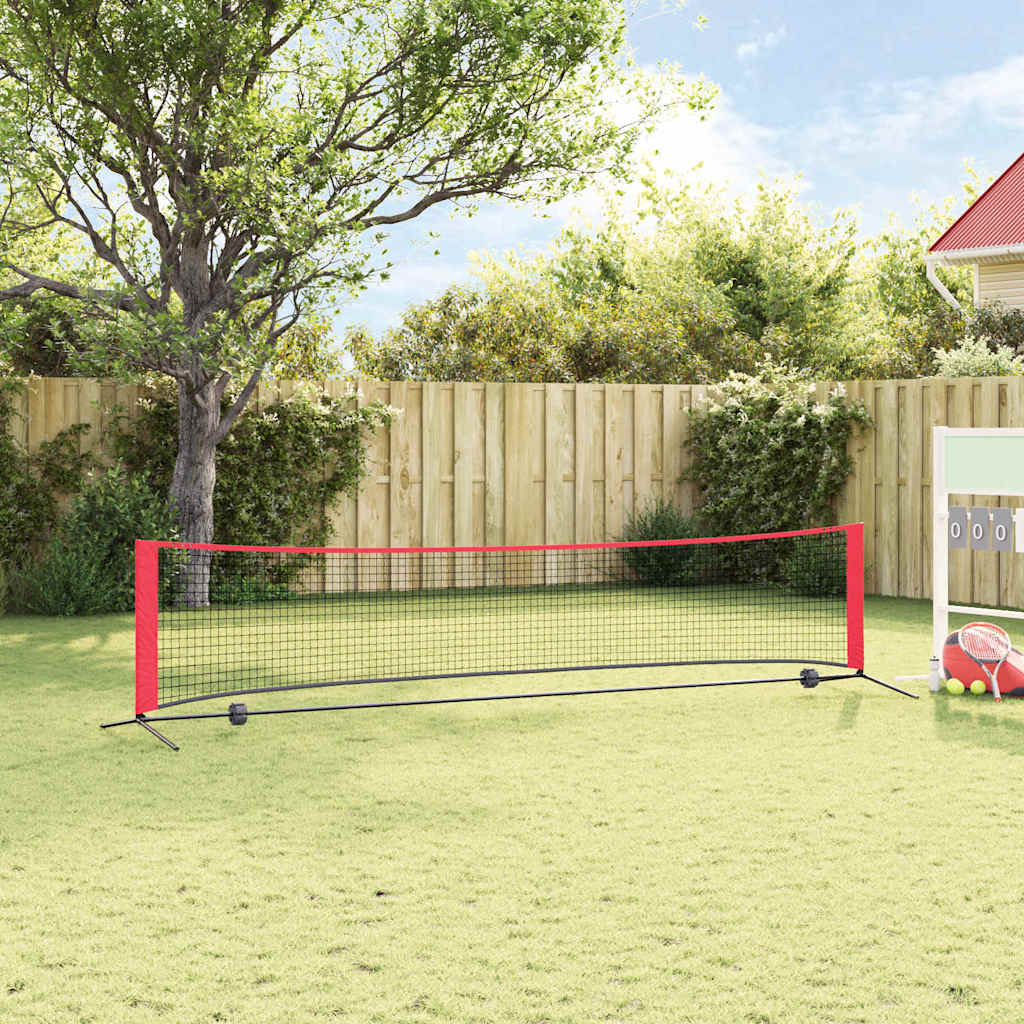Teniso tinklas Juoda ir raudona 396 x 92 x 87 cm Poliesteris