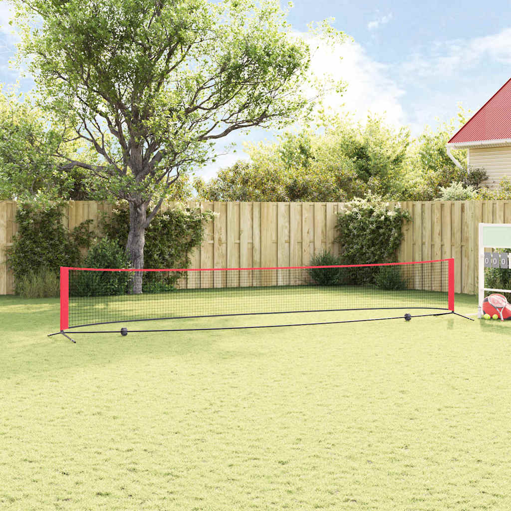 Teniso tinklas Juoda ir raudona 595 x 90.5 x 87 cm Poliesteris
