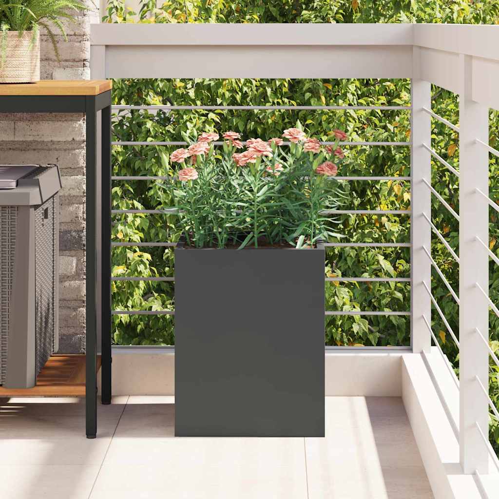 Sodo vazonas Juoda 32 x 32 x 40 cm Šaltai valcuotas plienas