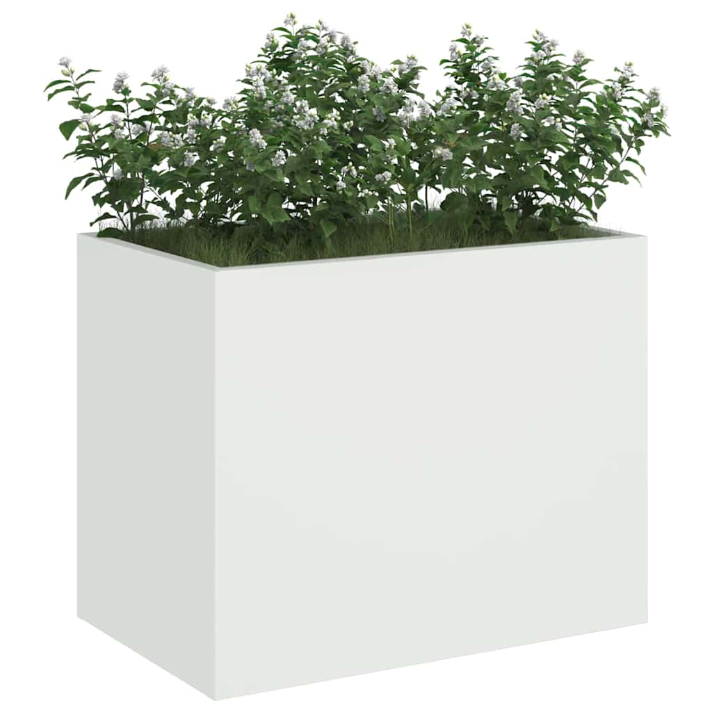Sodo vazonas Balta 50 x 32 x 40 cm Šaltai valcuotas plienas