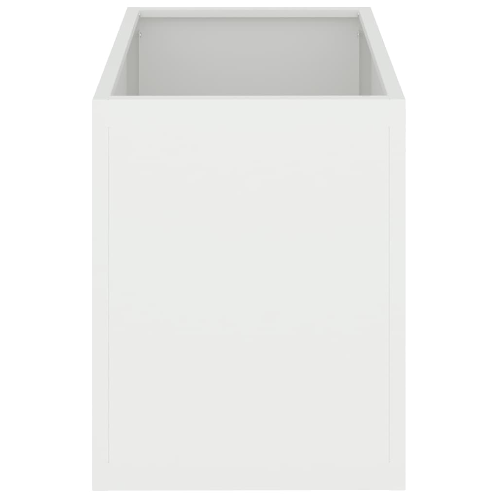 Sodo vazonas Balta 50 x 32 x 40 cm Šaltai valcuotas plienas