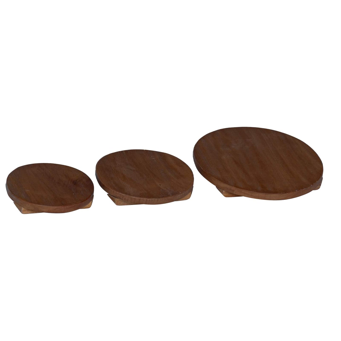 Vazonų stalas 3 pcs Ruda Mahogany Medis