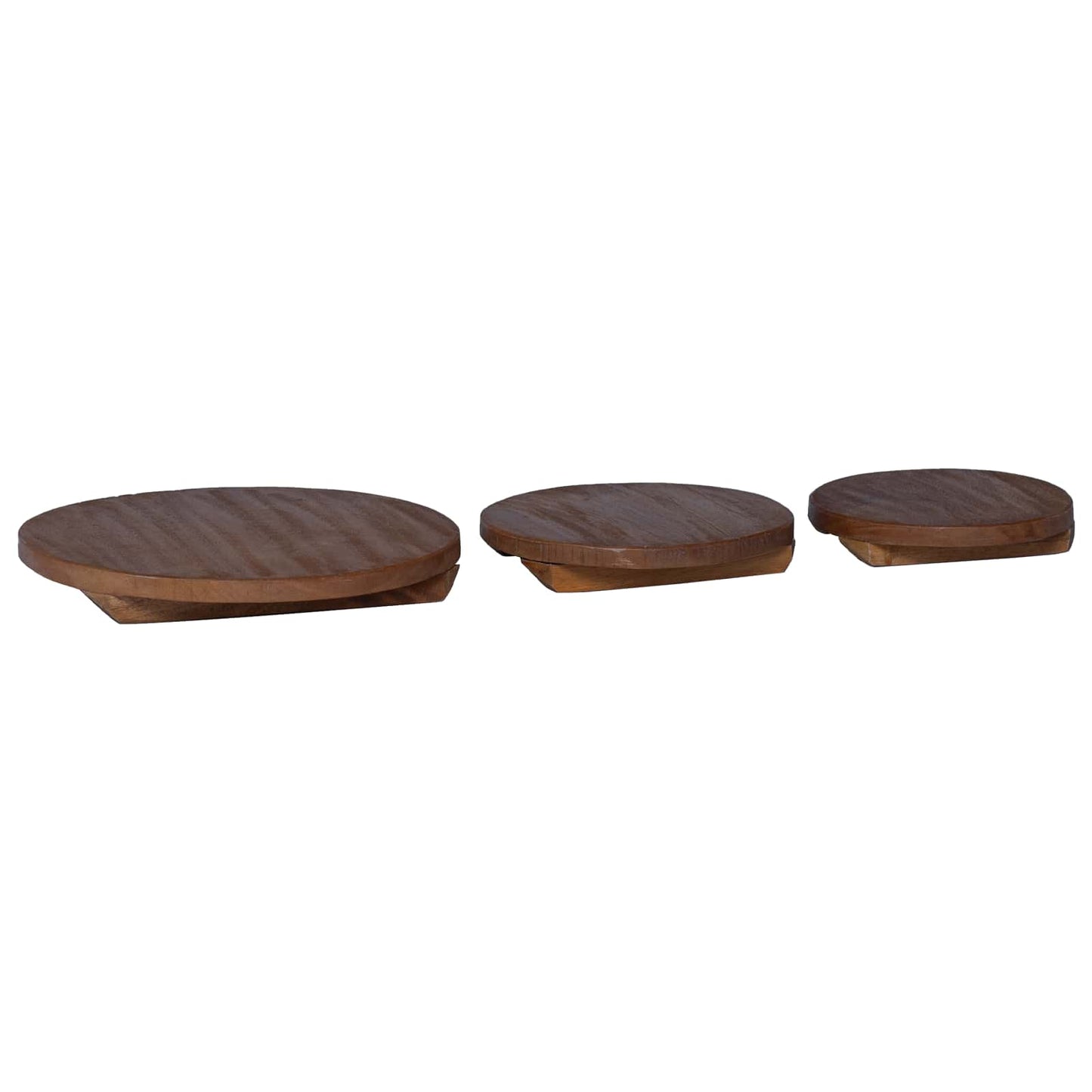 Vazonų stalas 3 pcs Ruda Mahogany Medis