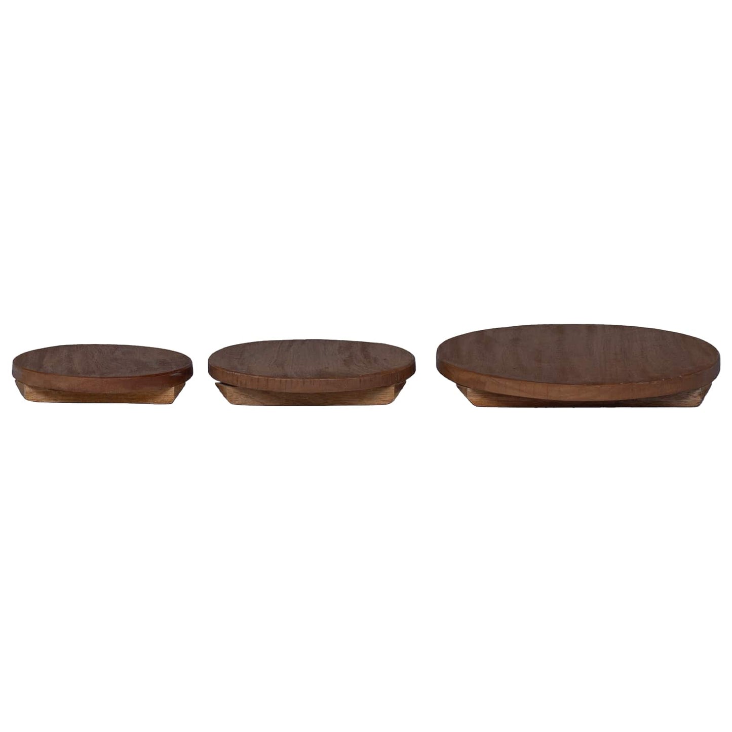 Vazonų stalas 3 pcs Ruda Mahogany Medis