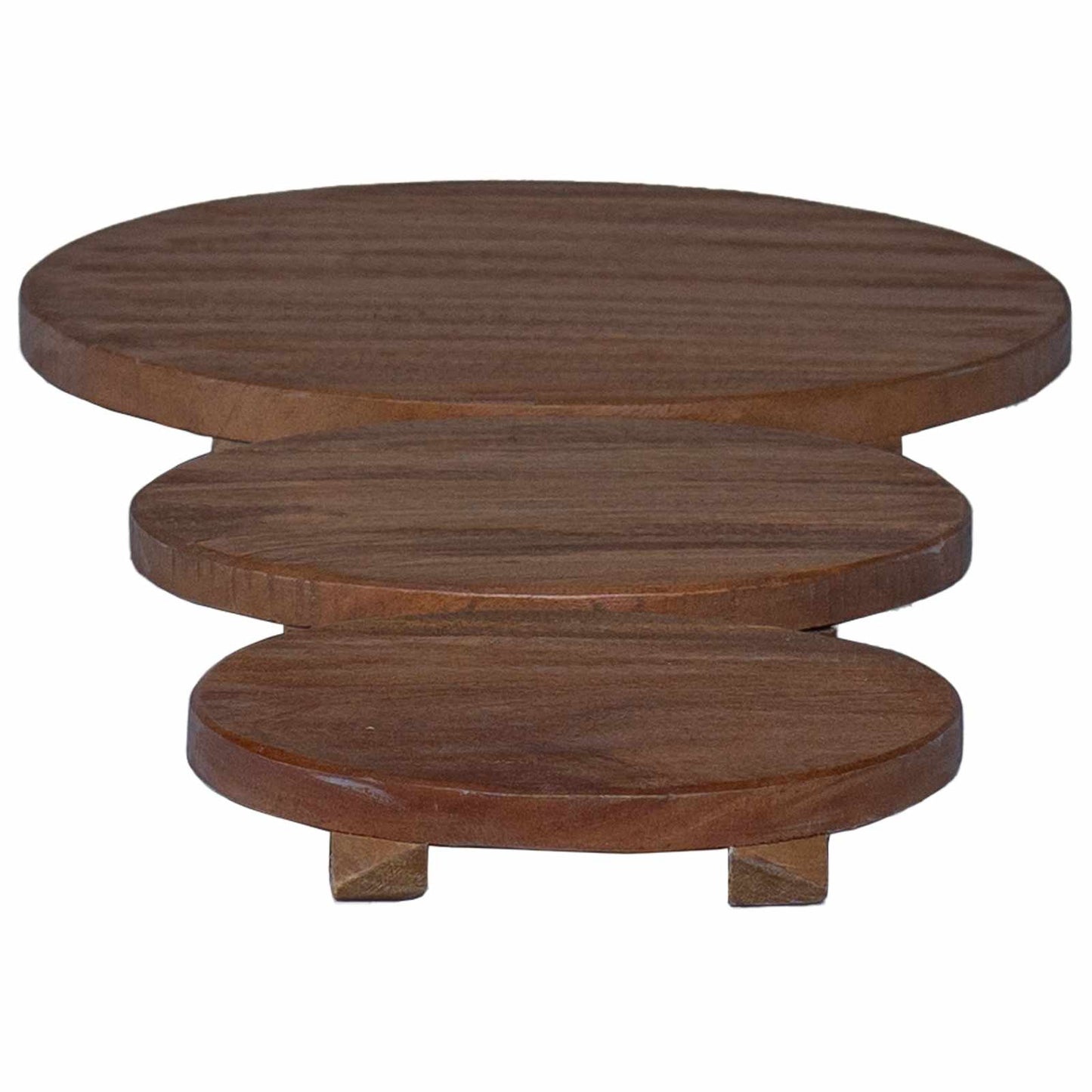 Vazonų stalas 3 pcs Ruda Mahogany Medis