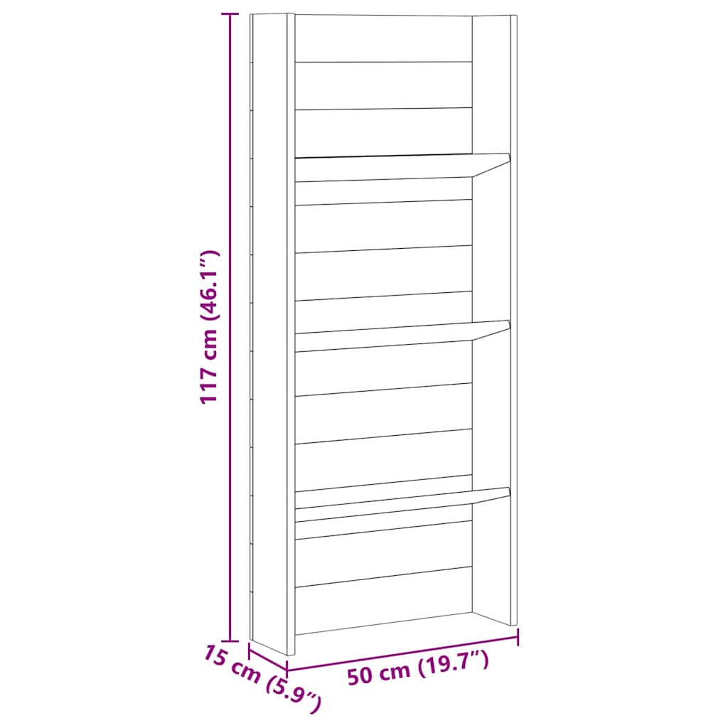 Augalo lentynos Ruda 50 x 15 x 117 cm