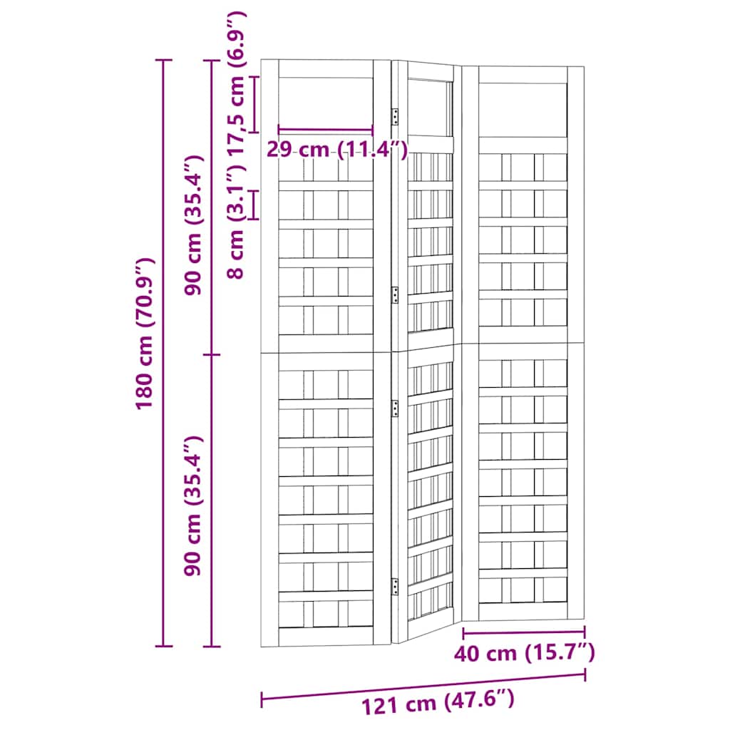 Lauko ekranas 120x180 cm Impregnuota pušies mediena