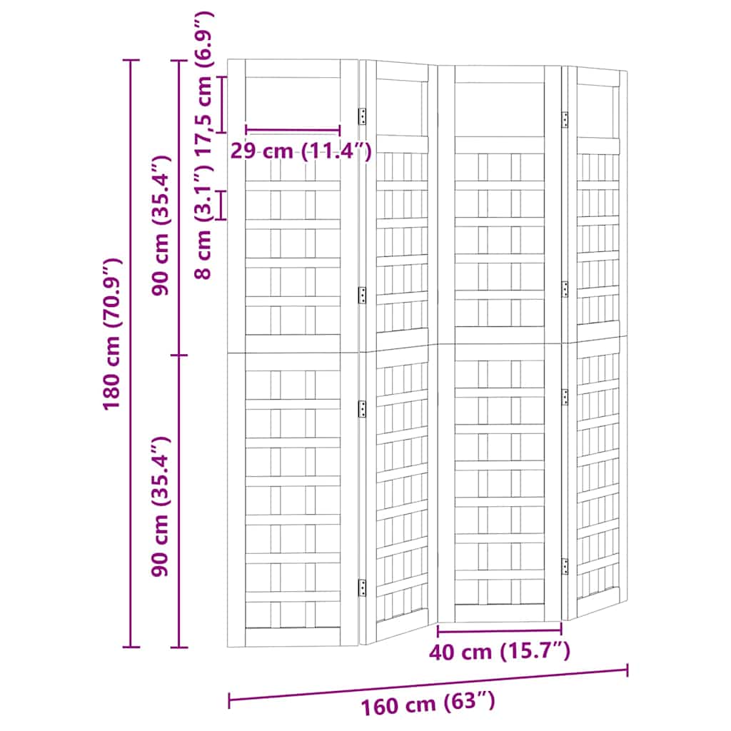 Privatumo žaliuzės Medus ruda 160 x 180 cm Kietas pušies medis