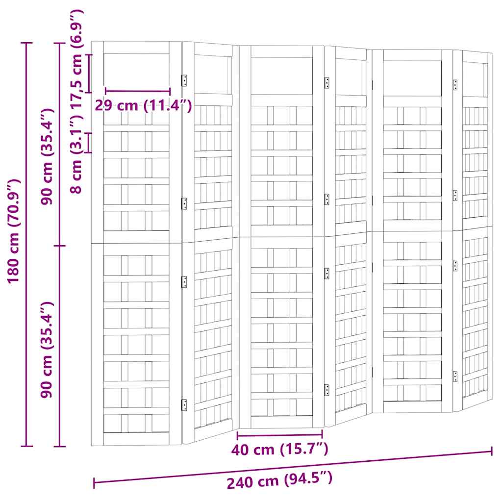 Privatumo žaliuzės Medus ruda 240 x 180 cm Kietas pušies medis