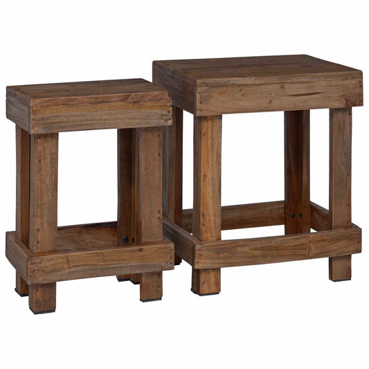 Augalų stovas 2 pcs Ruda 70 x 11 x 27 cm Mahogany Medis