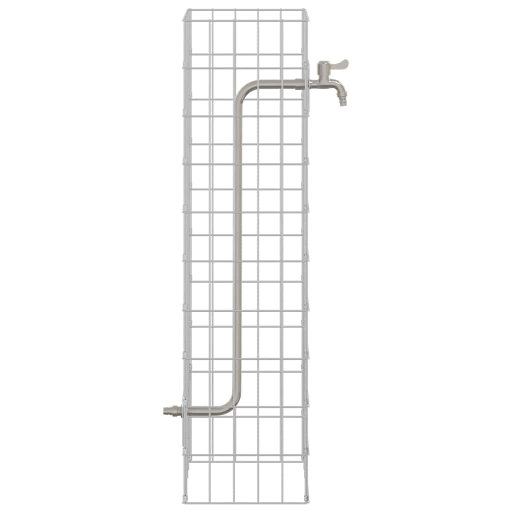 Gabiono stulpas su vandens čiaupu 100x25x25 cm 304 Nerūdijantis plienas