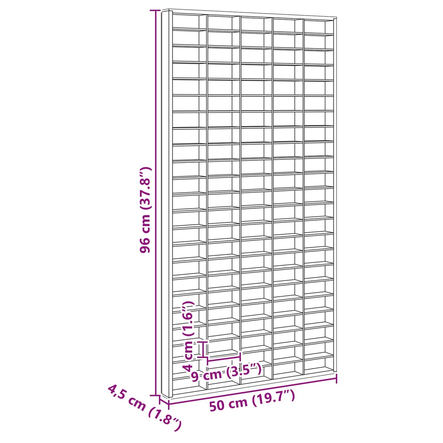 Sieninis vitrina Smėlio 50 x 4,5 x 96 cm Apdirbta mediena