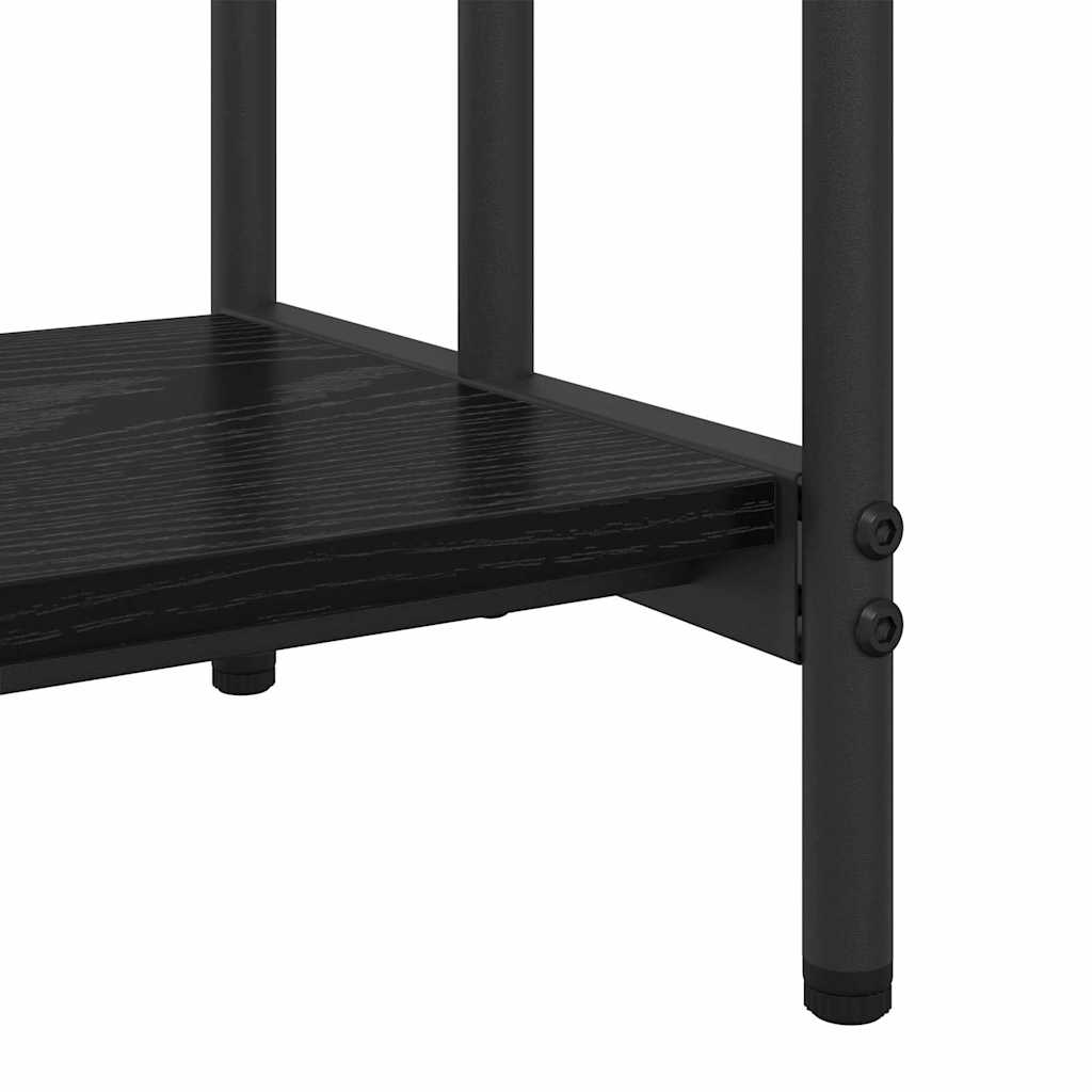 Drabužių stalčius su lentyna juoda ąžuolo 90 x 30 x 100.5 cm