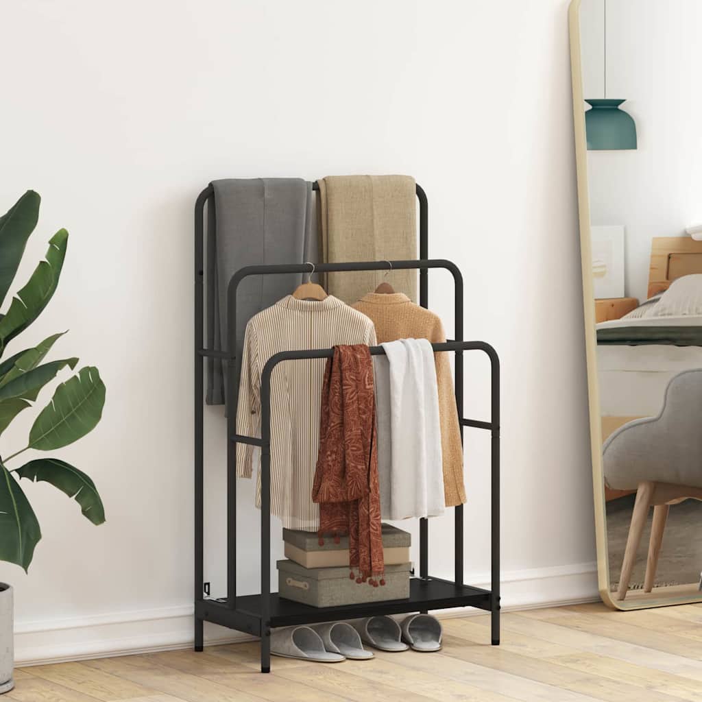 Drabužių stalčius su lentyna juoda ąžuolo 60 x 30 x 100.5 cm